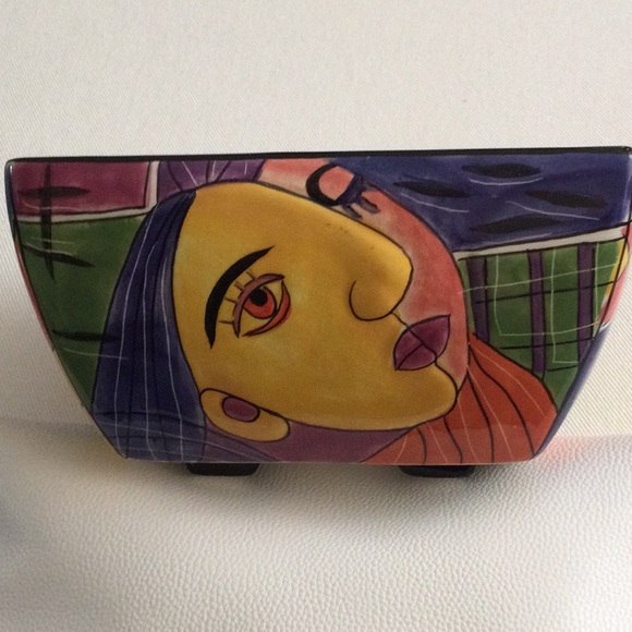 3/$10 | Surrealist Decorative Ceramic Square Bowl - Picture 8 of 10